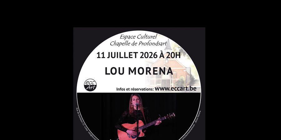 image - Le 11/7/26 Lou Morena en concert, pop acoustique, chanson française à la chapelle de Profondsart.